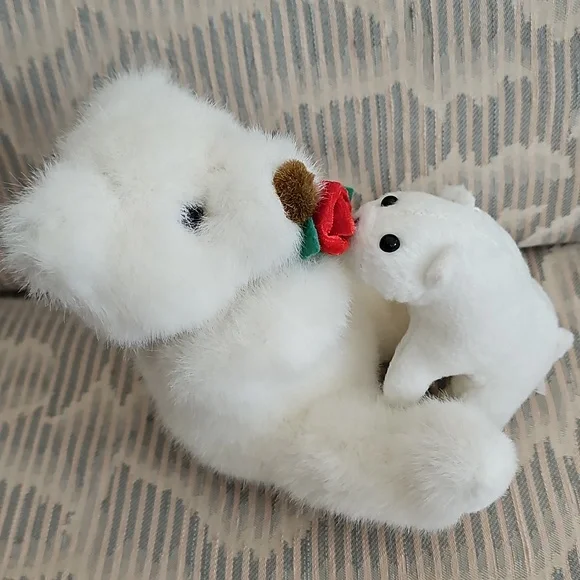 Vintage Russ Berrie Mama & Baby Bear "Creampuff" - Picture 2 of 12